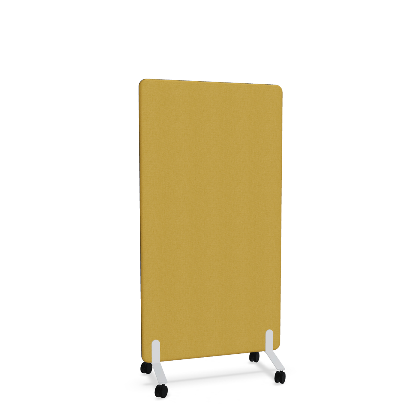 Image of Trennwand Mdd Sonic 90x165 cm, auf Rollen, Gelb/Weiss, Neu