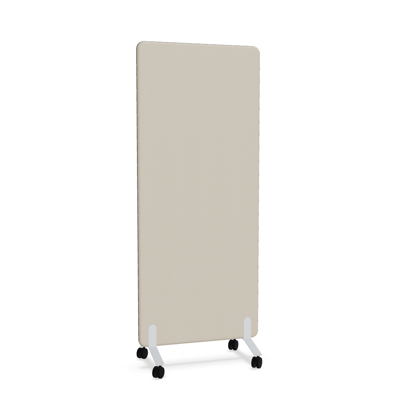 Image of Trennwand Mdd Sonic 80x185 cm, auf Rollen, Beige/Weiss, Neu