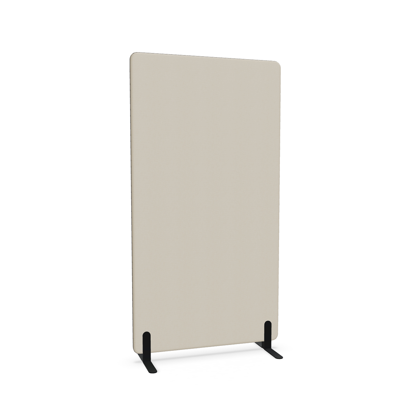Image of Trennwand Mdd Sonic 100x185 cm, Freistehende Füsse, Beige/Schwarz, Neu