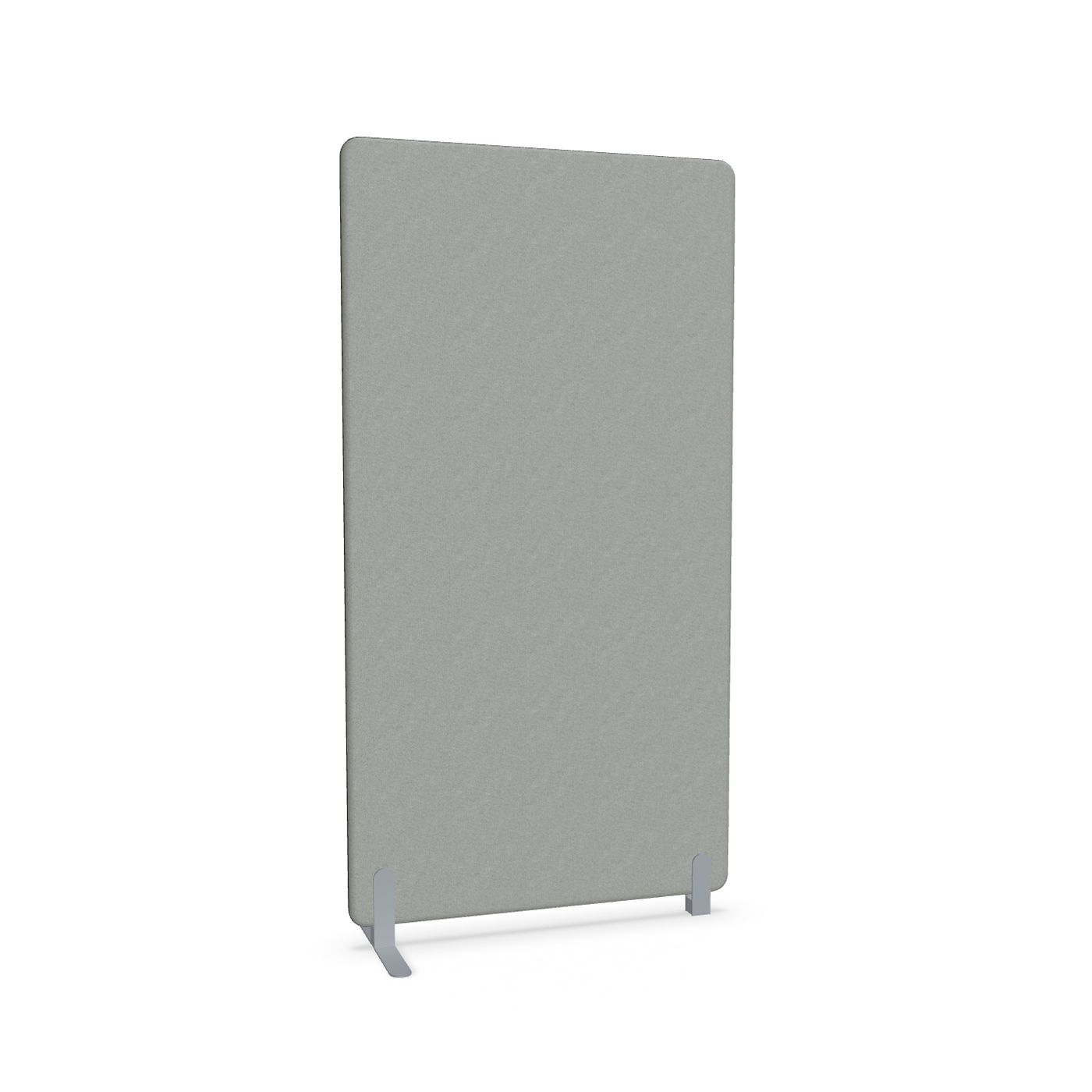 Image of Trennwand Mdd Sonic 100x185 cm, Freistehender Fuss und Distanzfuss, Grau/Silbergrau, Neu