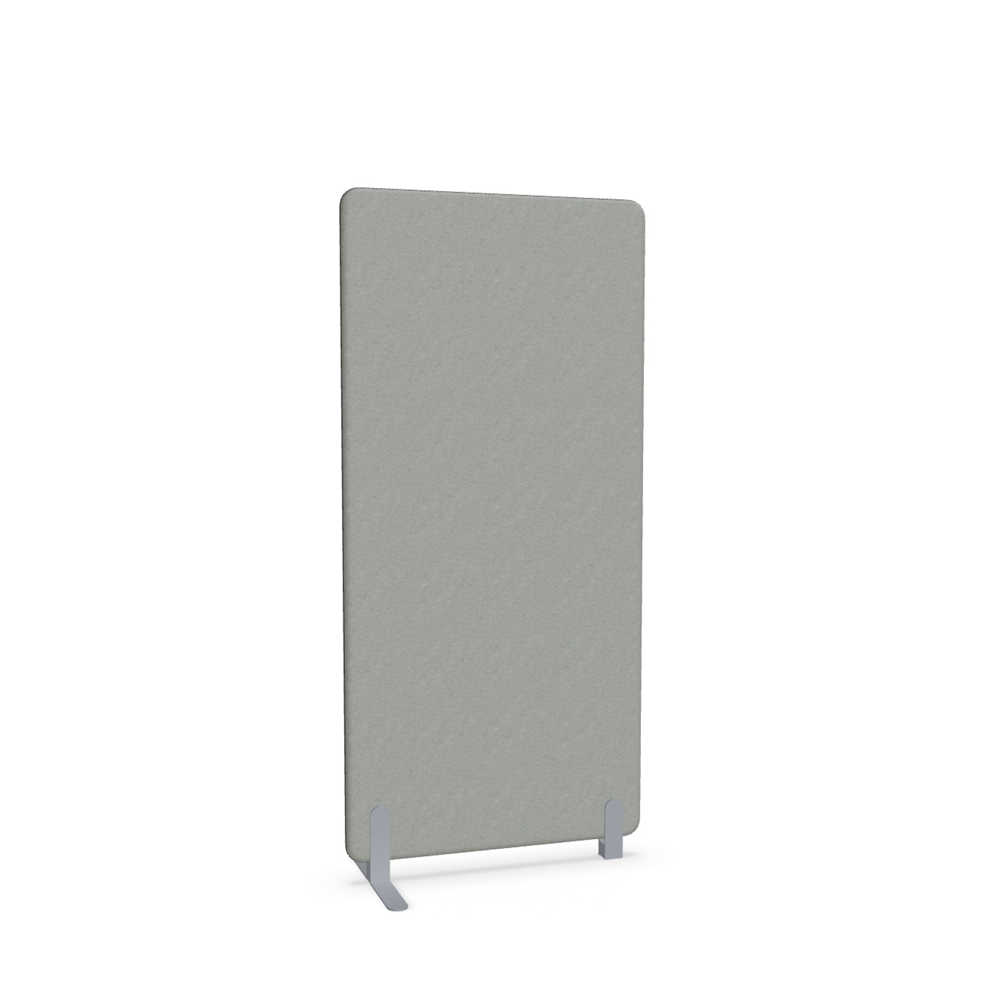 Image of Trennwand Mdd Sonic 80x165 cm, Freistehender Fuss und Distanzfuss, Grau/Silbergrau, Neu