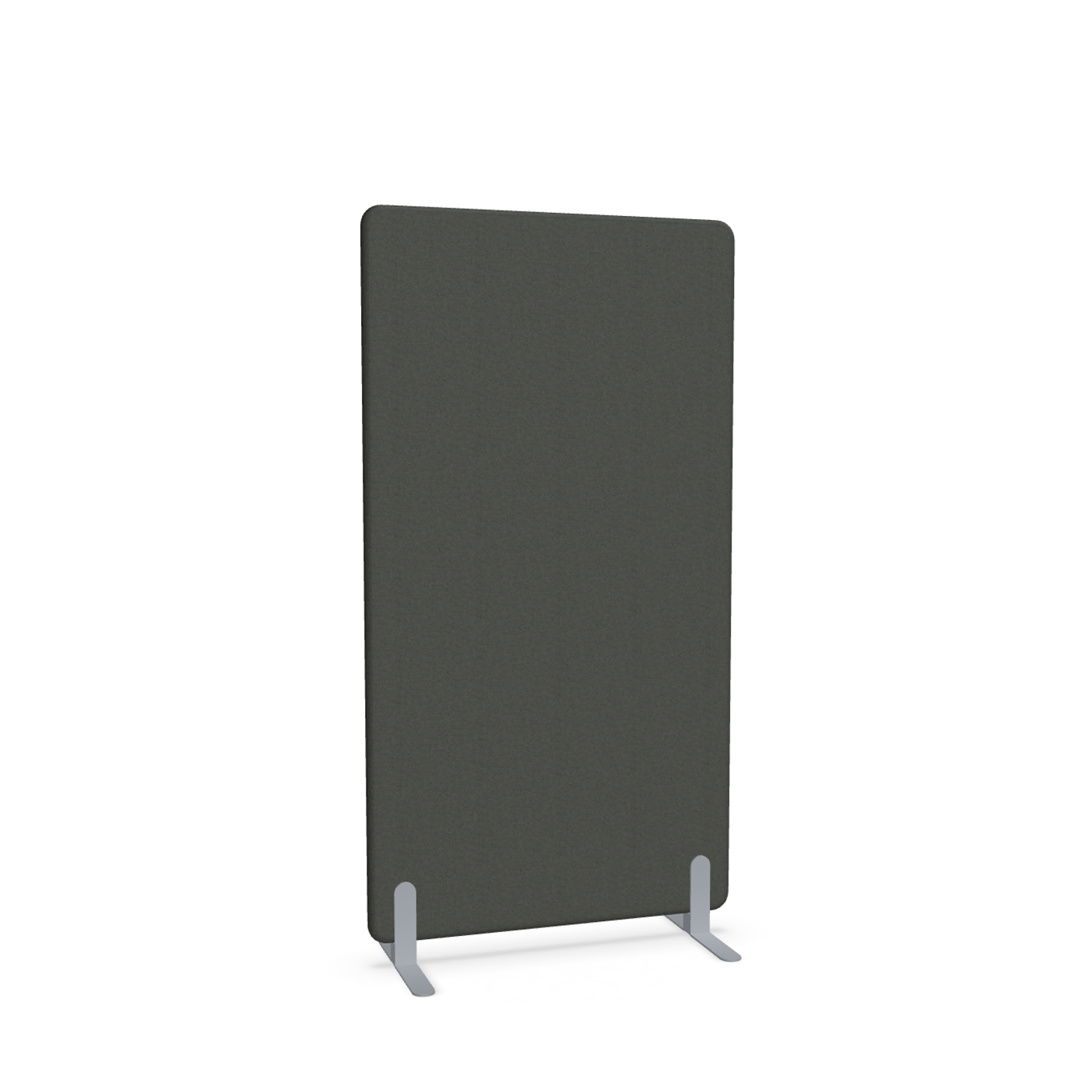 Image of Trennwand Mdd Sonic 90x165 cm, Freistehende Füsse, Schwarz/Silbergrau, Neu