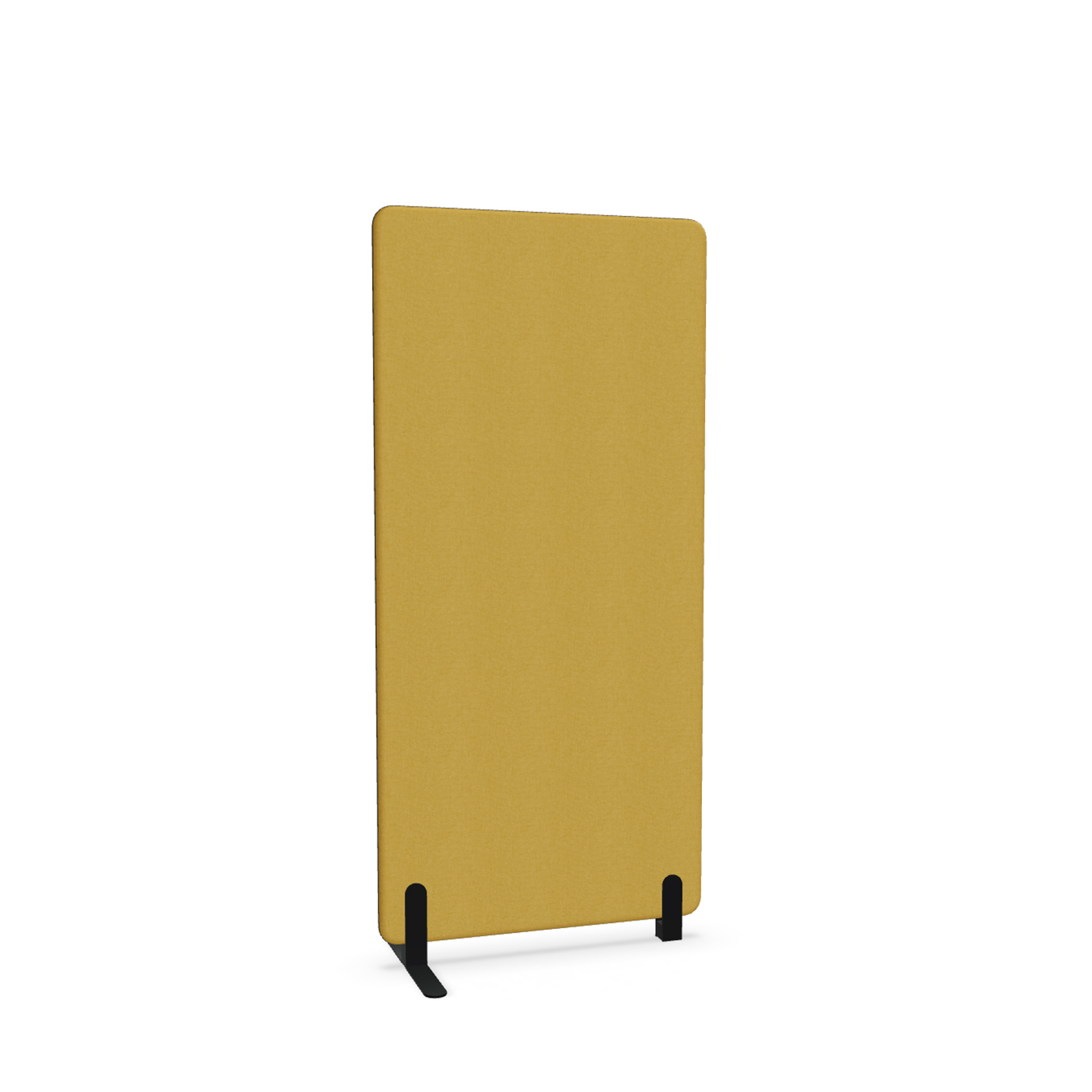 Image of Trennwand Mdd Sonic 80x165 cm, Freistehender Fuss und Distanzfuss, Gelb/Schwarz, Neu