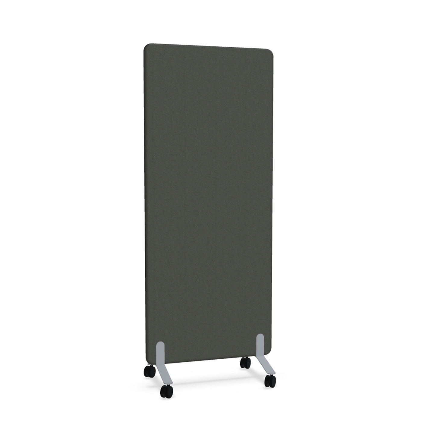 Image of Trennwand Mdd Sonic 80x185 cm, auf Rollen, Schwarz/Silbergrau, Neu