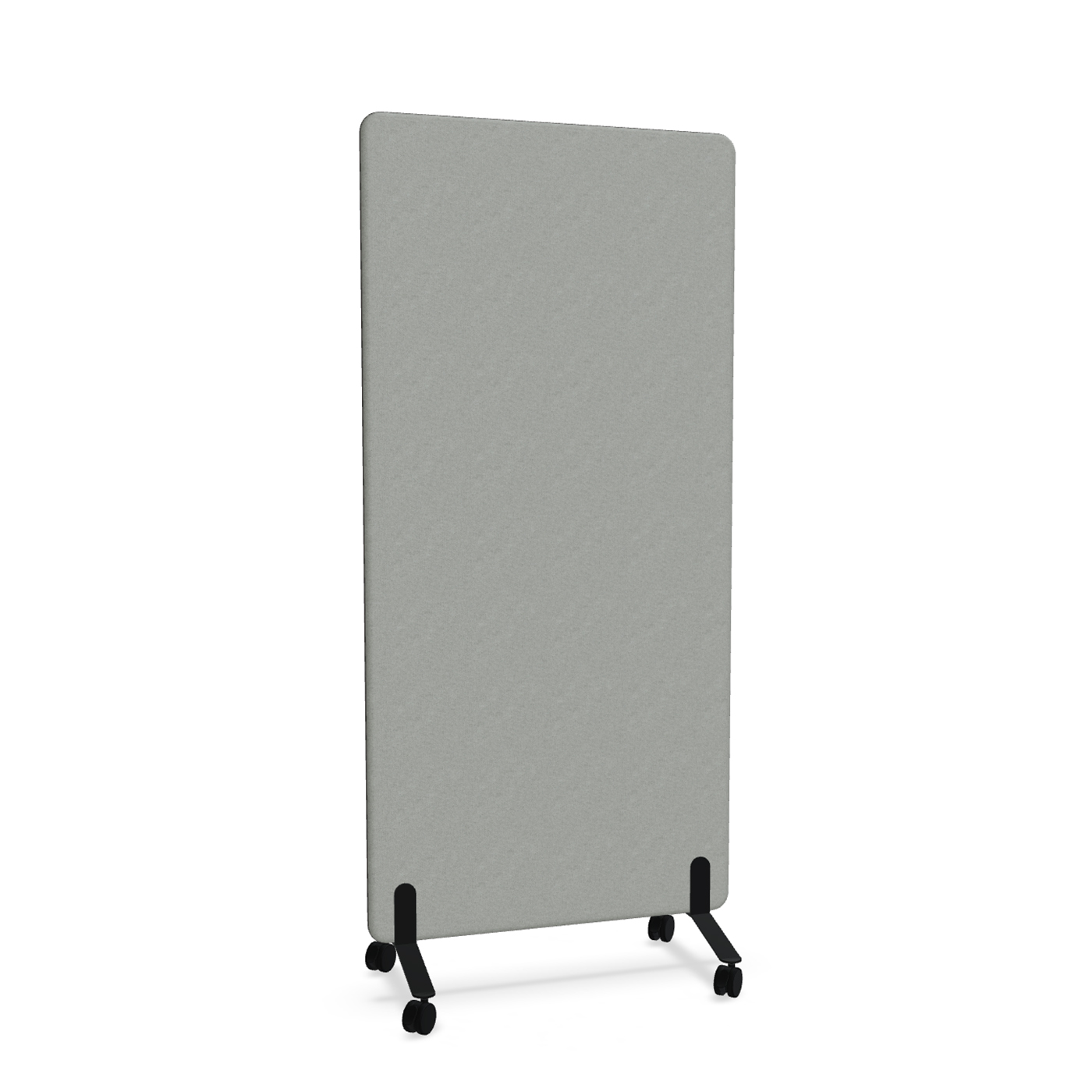 Image of Trennwand Mdd Sonic 90x185 cm, auf Rollen, Grau/Schwarz, Neu