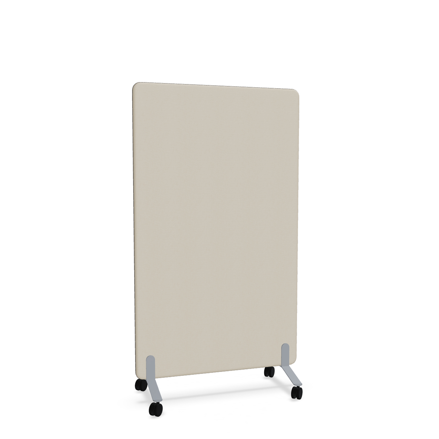 Image of Trennwand Mdd Sonic 100x165 cm, auf Rollen, Beige/Silbergrau, Neu