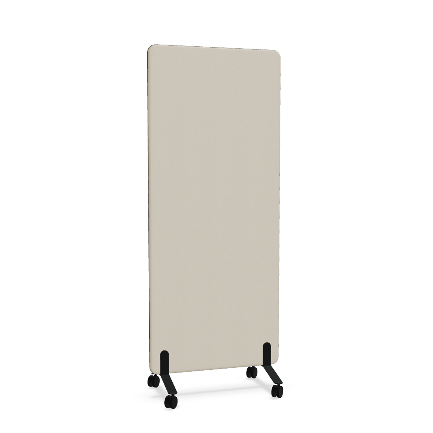 Image of Trennwand Mdd Sonic 80x185 cm, auf Rollen, Beige/Schwarz, Neu
