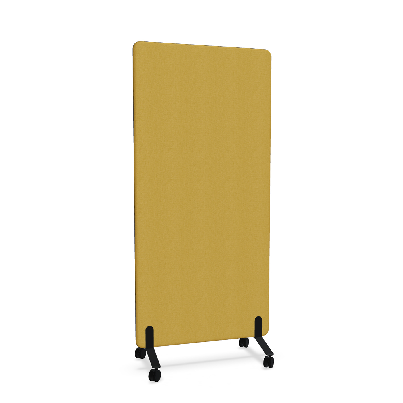 Image of Trennwand Mdd Sonic 90x185 cm, auf Rollen, Gelb/Schwarz, Neu