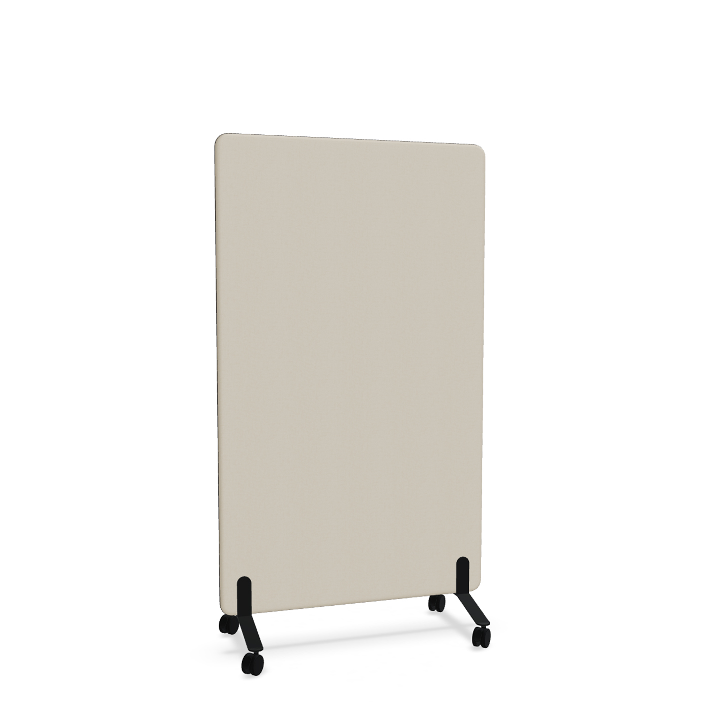 Image of Trennwand Mdd Sonic 100x165 cm, auf Rollen, Beige/Schwarz, Neu