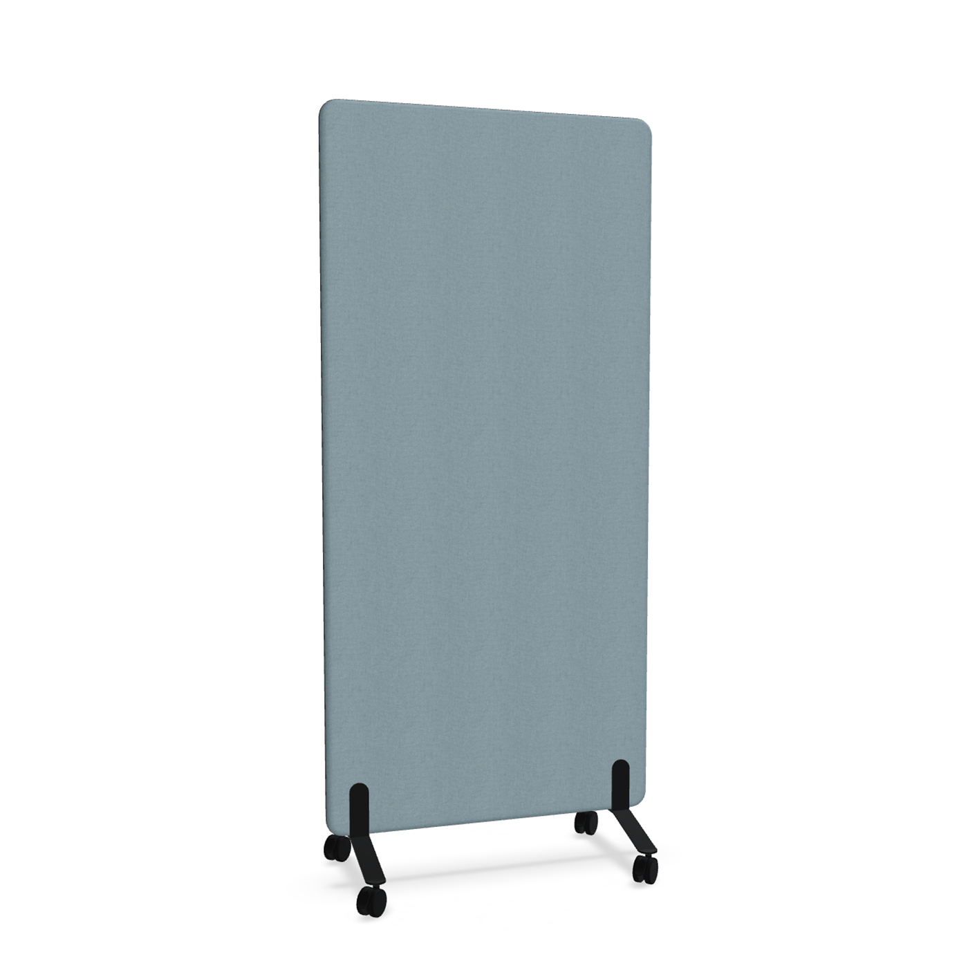 Image of Trennwand Mdd Sonic 90x185 cm, auf Rollen, Blau/Schwarz, Neu