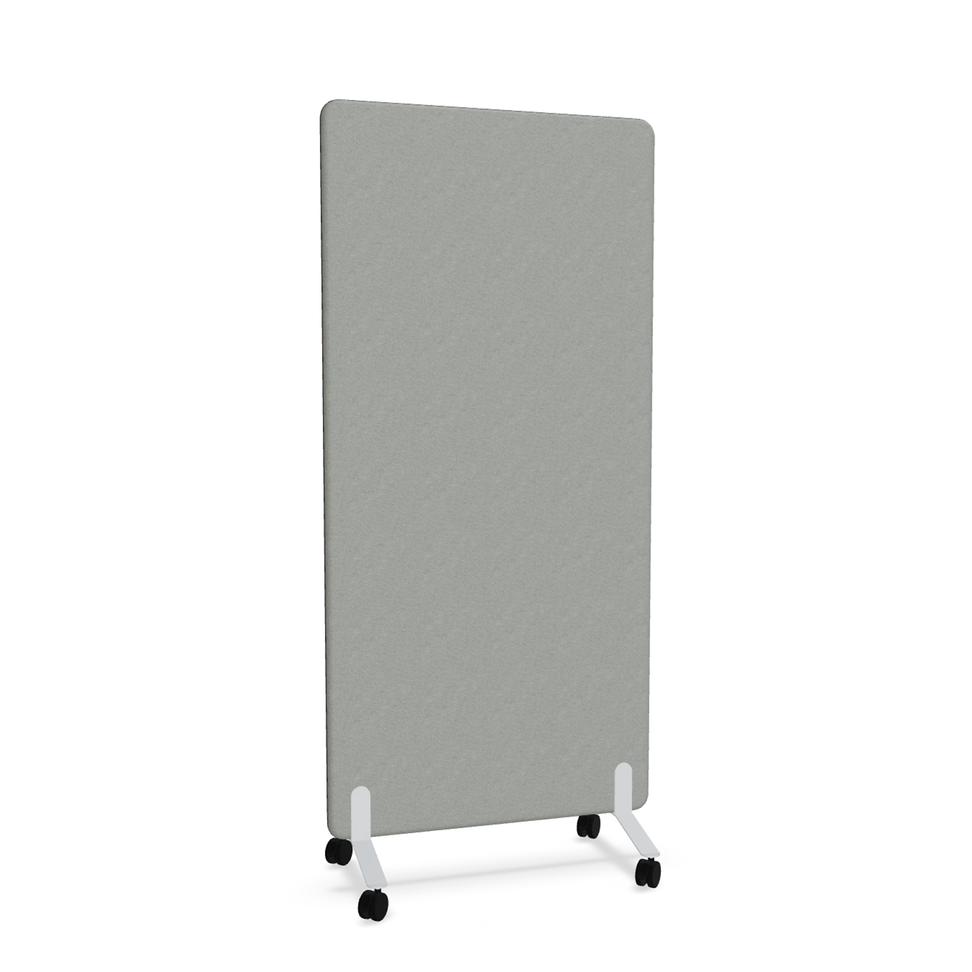 Image of Trennwand Mdd Sonic 90x185 cm, auf Rollen, Grau/Weiss, Neu