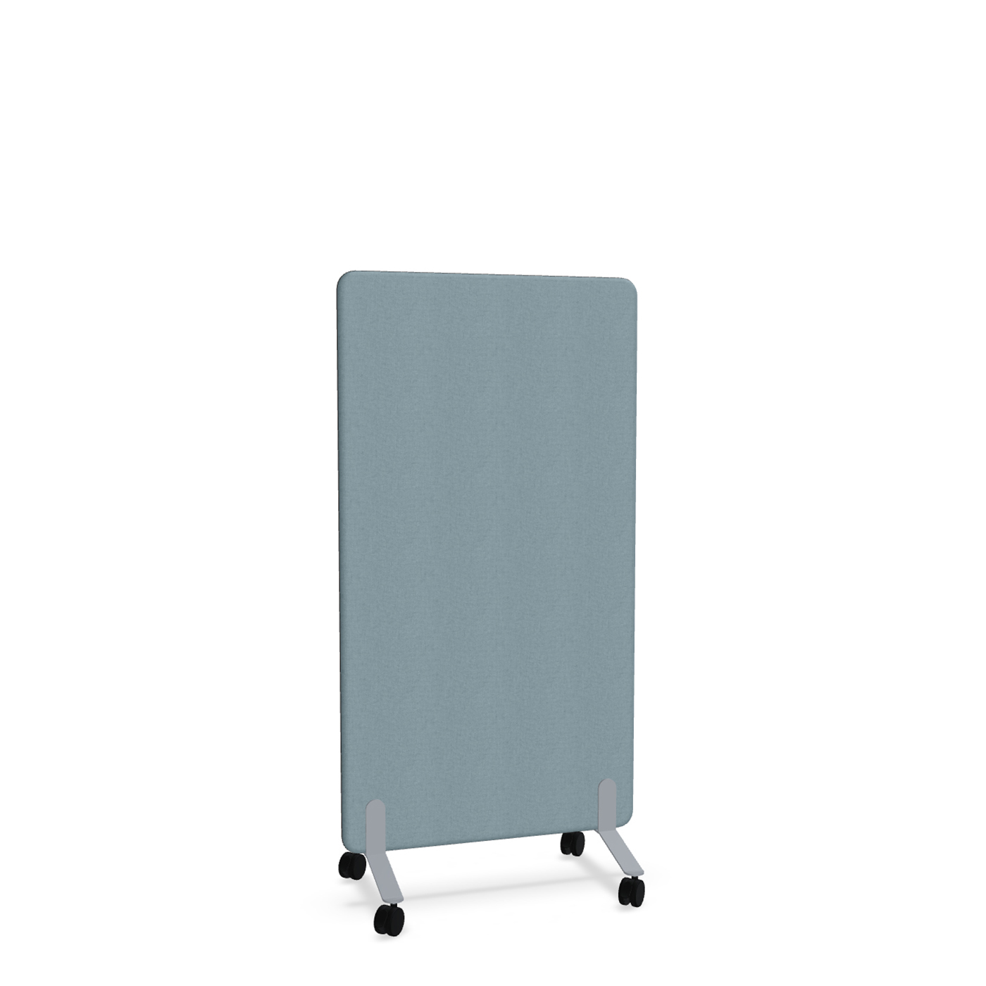 Image of Trennwand Mdd Sonic 80x145 cm, auf Rollen, Blau/Silbergrau, Neu