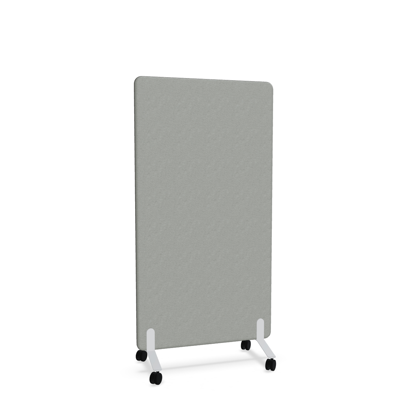 Image of Trennwand Mdd Sonic 90x165 cm, auf Rollen, Grau/Weiss, Neu