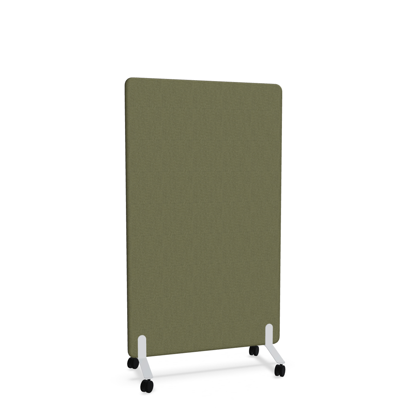 Image of Trennwand Mdd Sonic 100x165 cm, auf Rollen, Olivgrün/Weiss, Neu