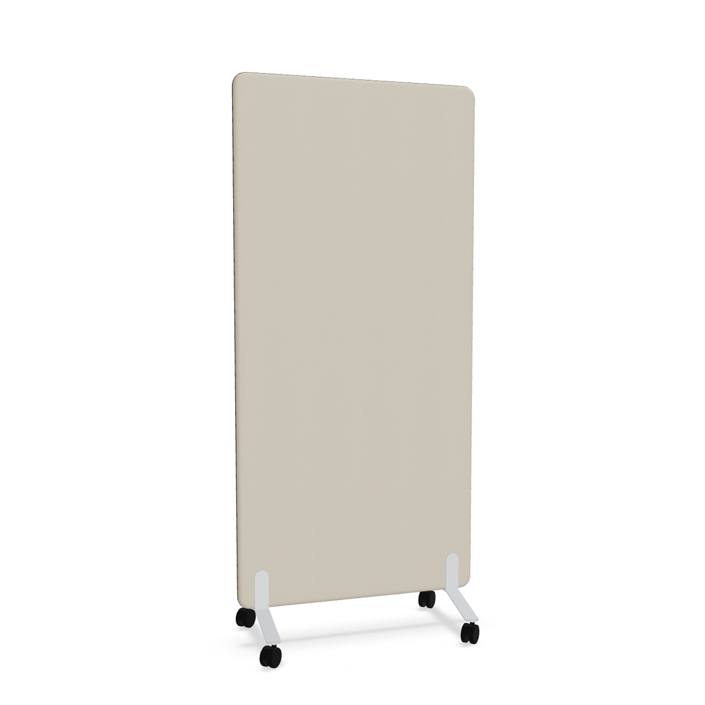 Image of Trennwand Mdd Sonic 90x185 cm, auf Rollen, Beige/Weiss, Neu