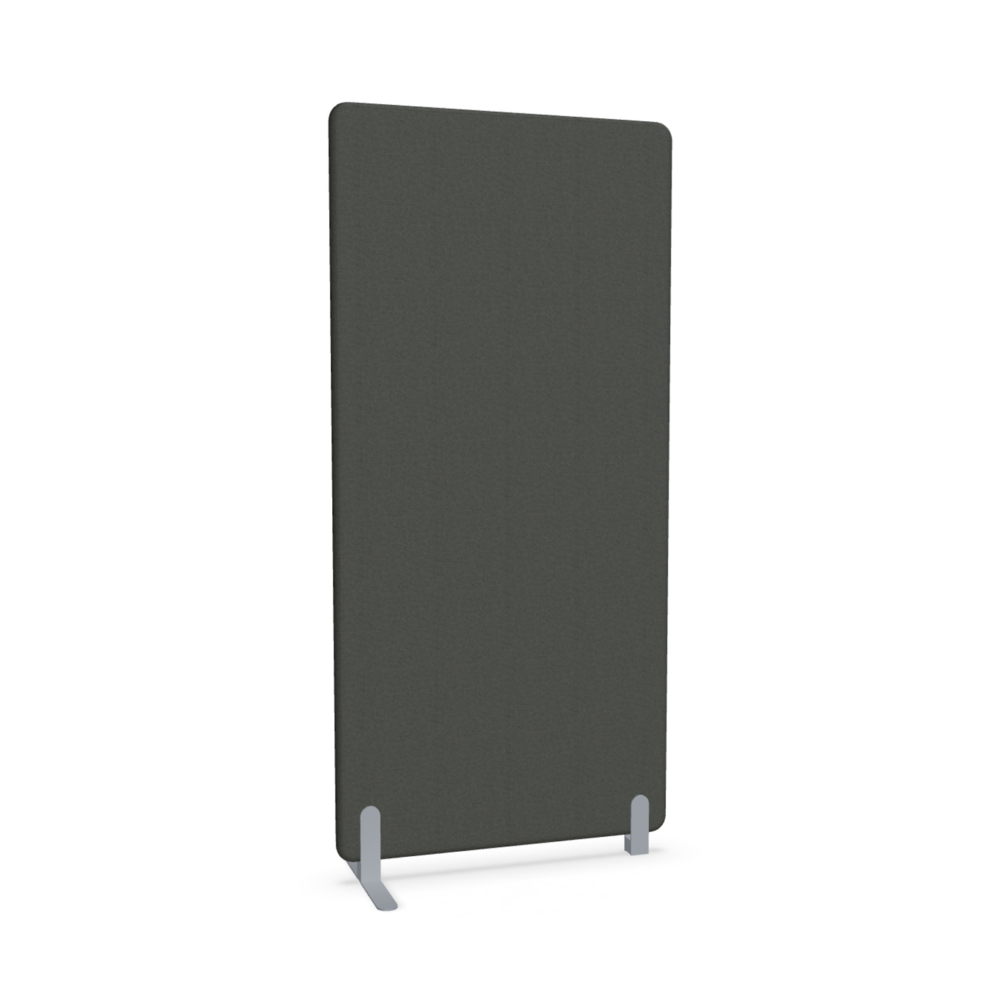 Image of Trennwand Mdd Sonic 90x185 cm, Freistehender Fuss und Distanzfuss, Schwarz/Silbergrau, Neu