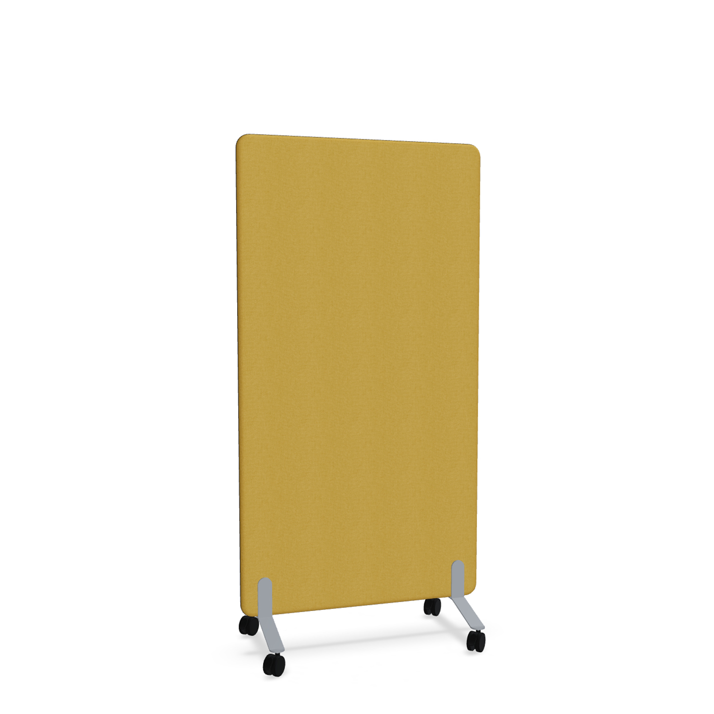 Image of Trennwand Mdd Sonic 90x165 cm, auf Rollen, Gelb/Silbergrau, Neu