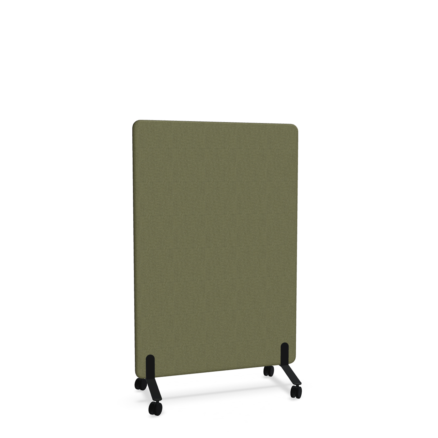 Image of Trennwand Mdd Sonic 100x145 cm, auf Rollen, Olivgrün/Schwarz, Neu