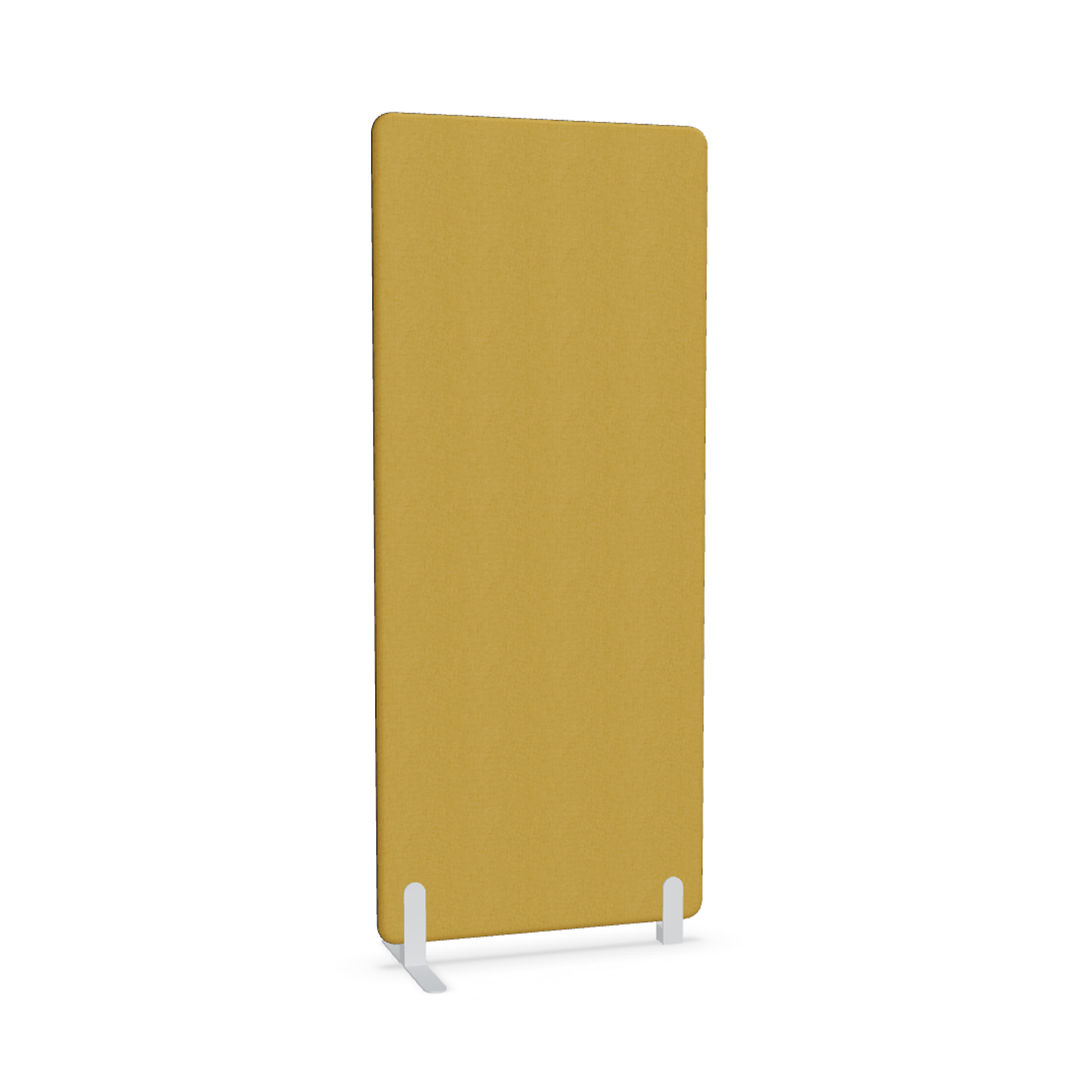 Image of Trennwand Mdd Sonic 80x185 cm, Freistehender Fuss und Distanzfuss, Gelb/Weiss, Neu