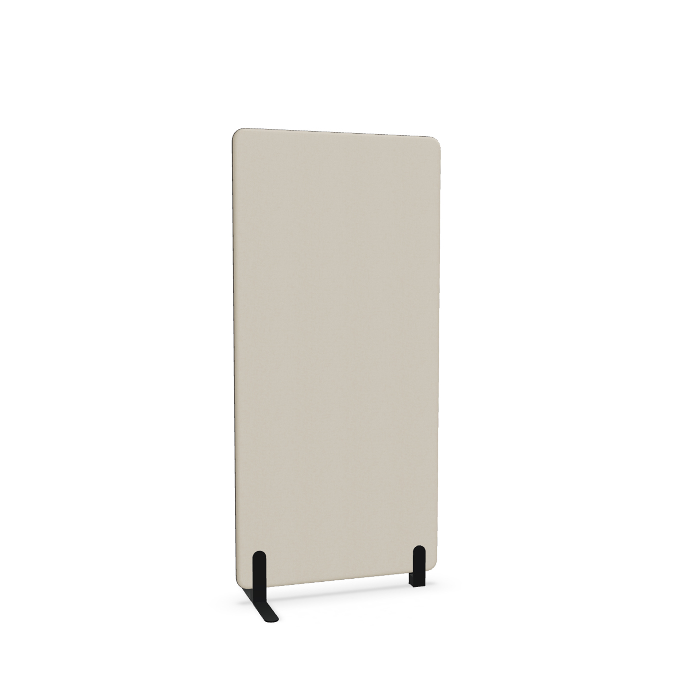 Image of Trennwand Mdd Sonic 80x165 cm, Freistehender Fuss und Distanzfuss, Beige/Schwarz, Neu