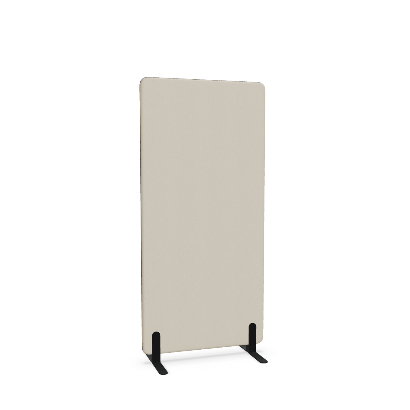 Image of Trennwand Mdd Sonic 80x165 cm, Freistehende Füsse, Beige/Schwarz, Neu