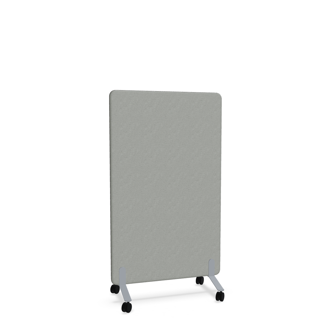 Image of Trennwand Mdd Sonic 90x145 cm, auf Rollen, Grau/Silbergrau, Neu