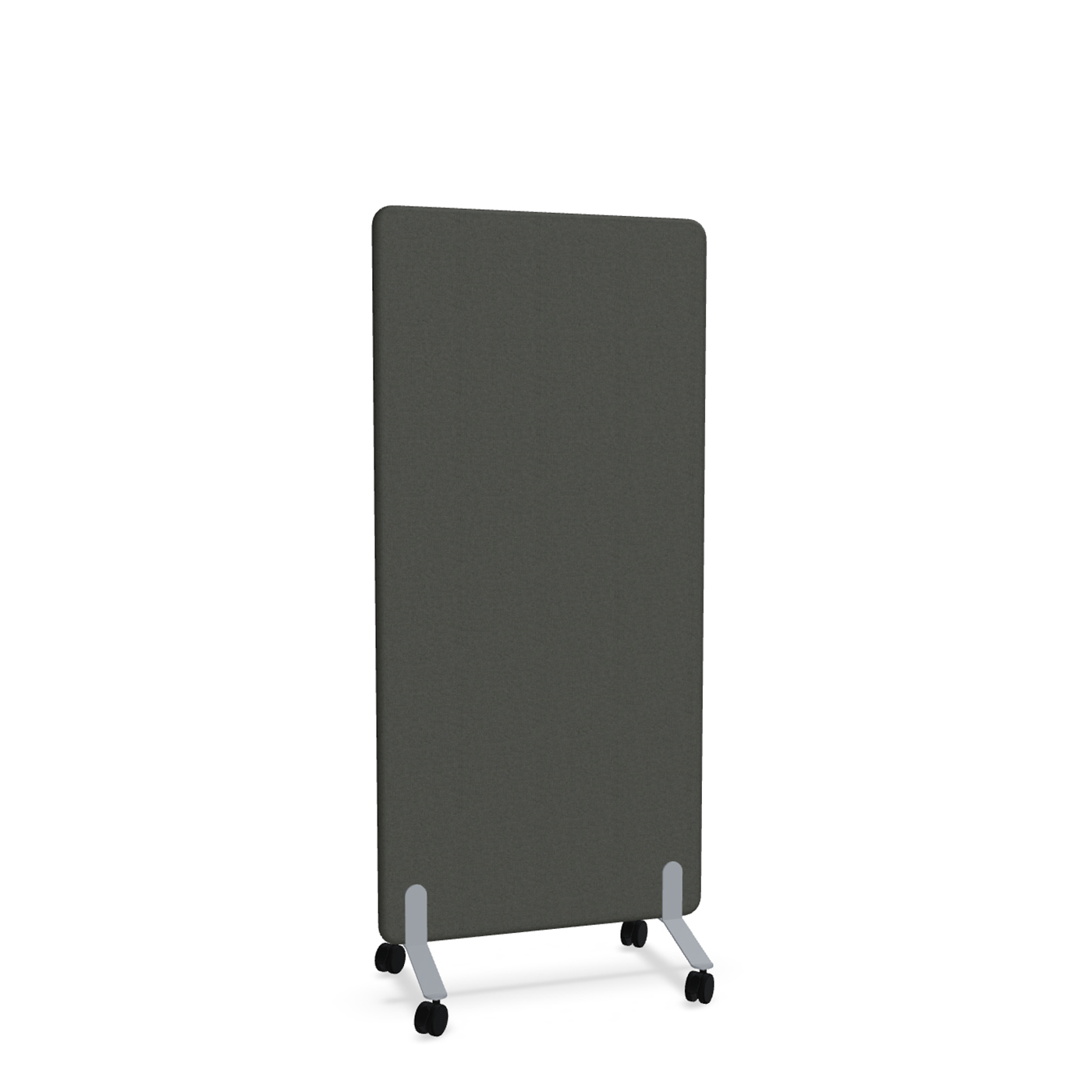 Image of Trennwand Mdd Sonic 80x165 cm, auf Rollen, Schwarz/Silbergrau, Neu