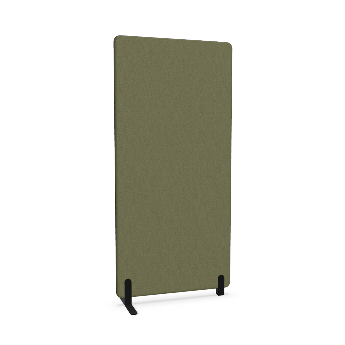 Trennwand Mdd Sonic 90x185 cm, Freistehender Fuss und Distanzfuss, Olivgrün/Schwarz, Neu