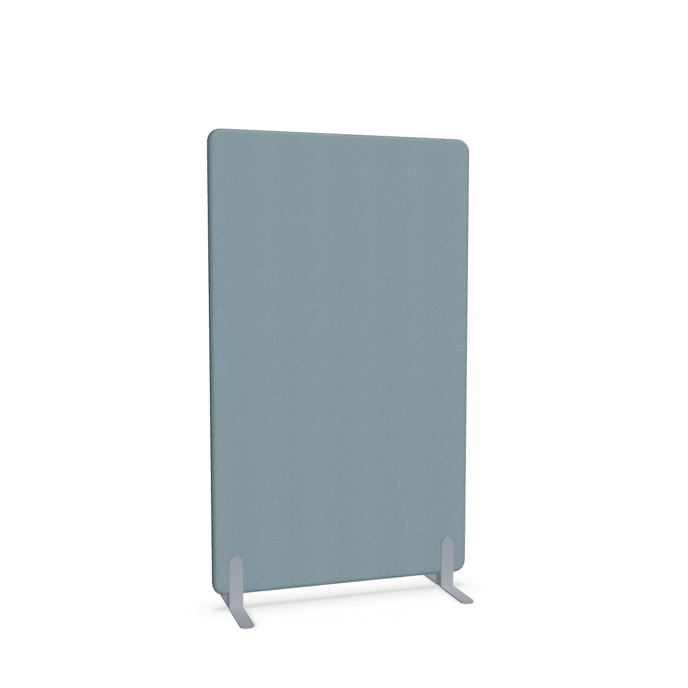 Trennwand Mdd Sonic 100x165 cm, Freistehende Füsse, Blau/Silbergrau, Neu