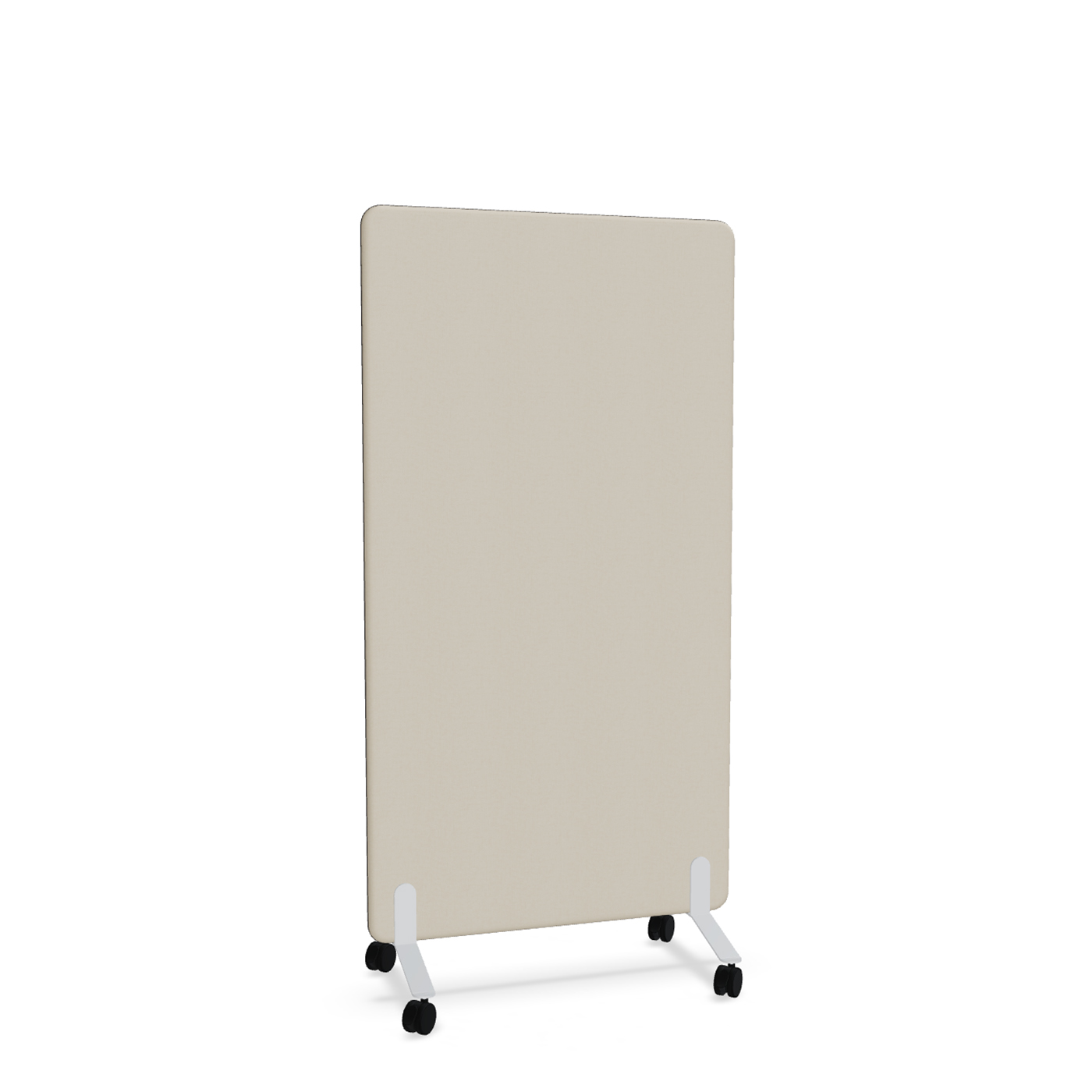 Trennwand Mdd Sonic 90x165 cm, auf Rollen, Beige/Weiss, Neu