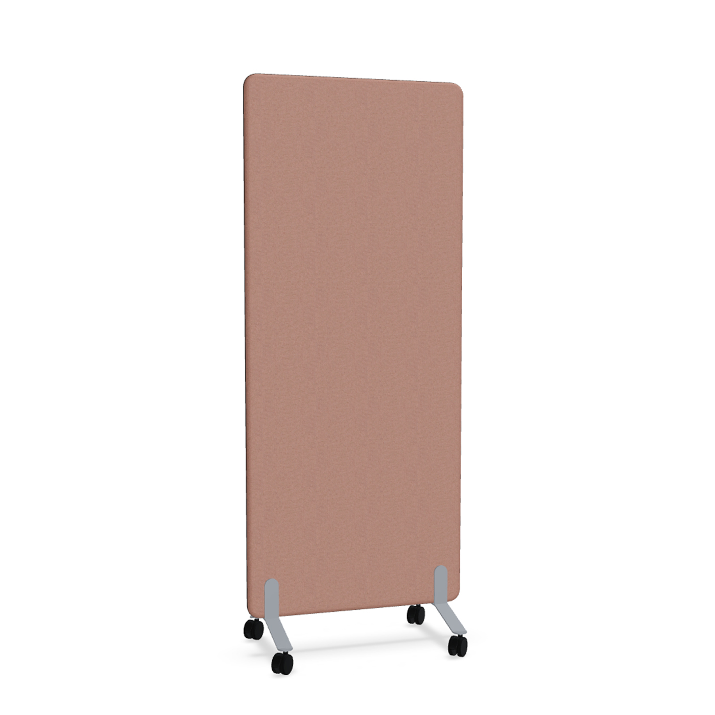 Image of Trennwand Mdd Sonic 80x185 cm, auf Rollen, Rosa/Silbergrau, Neu