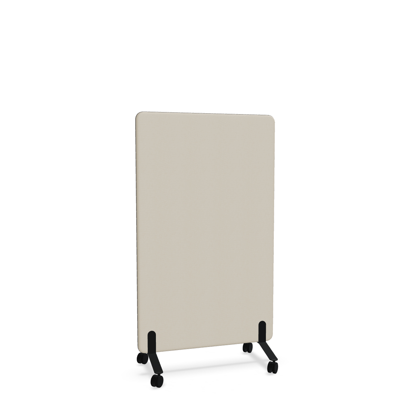 Image of Trennwand Mdd Sonic 90x145 cm, auf Rollen, Beige/Schwarz, Neu