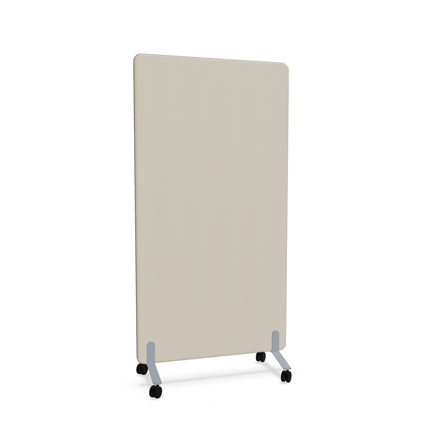 Trennwand Mdd Sonic 100x185 cm, auf Rollen, Beige/Silbergrau, Neu