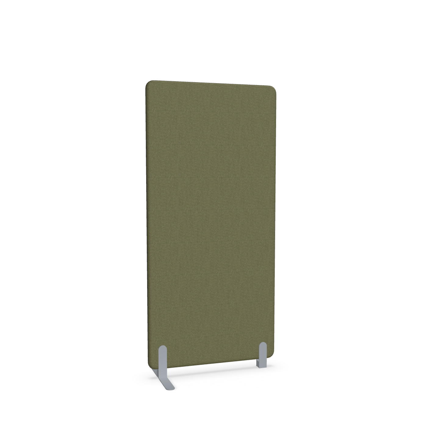 Image of Trennwand Mdd Sonic 80x165 cm, Freistehender Fuss und Distanzfuss, Olivgrün/Silbergrau, Neu