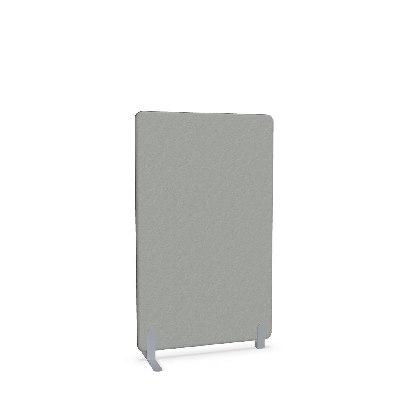 Image of Trennwand Mdd Sonic 90x145 cm, Freistehender Fuss und Distanzfuss, Grau/Silbergrau, Neu