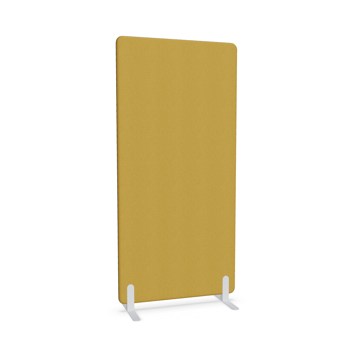 Image of Trennwand Mdd Sonic 90x185 cm, Freistehende Füsse, Gelb/Weiss, Neu