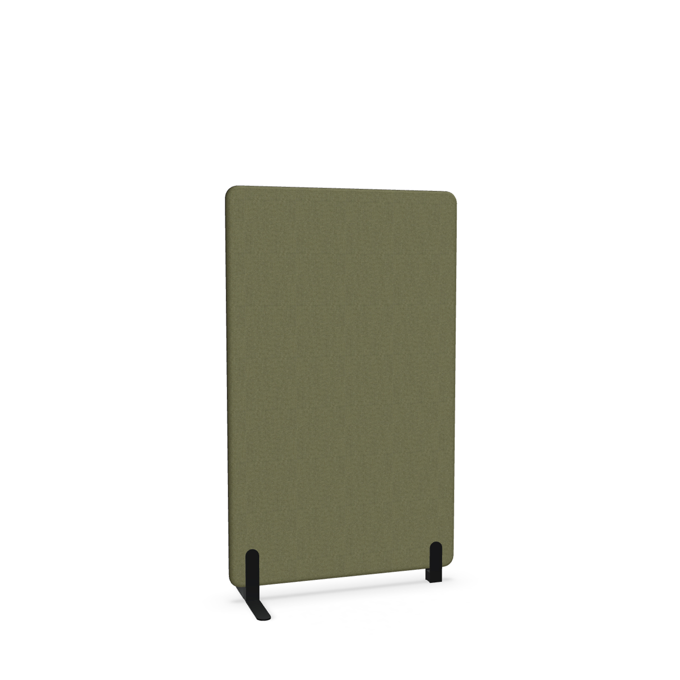 Image of Trennwand Mdd Sonic 90x145 cm, Freistehender Fuss und Distanzfuss, Olivgrün/Schwarz, Neu