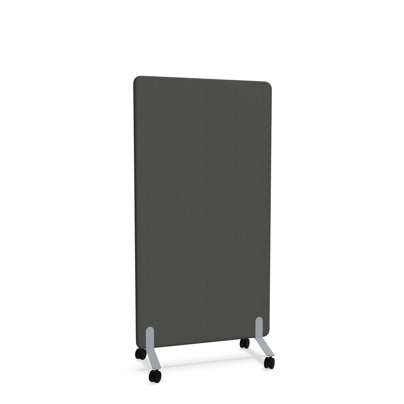 Image of Trennwand Mdd Sonic 90x165 cm, auf Rollen, Anthrazit/Silbergrau, Neu