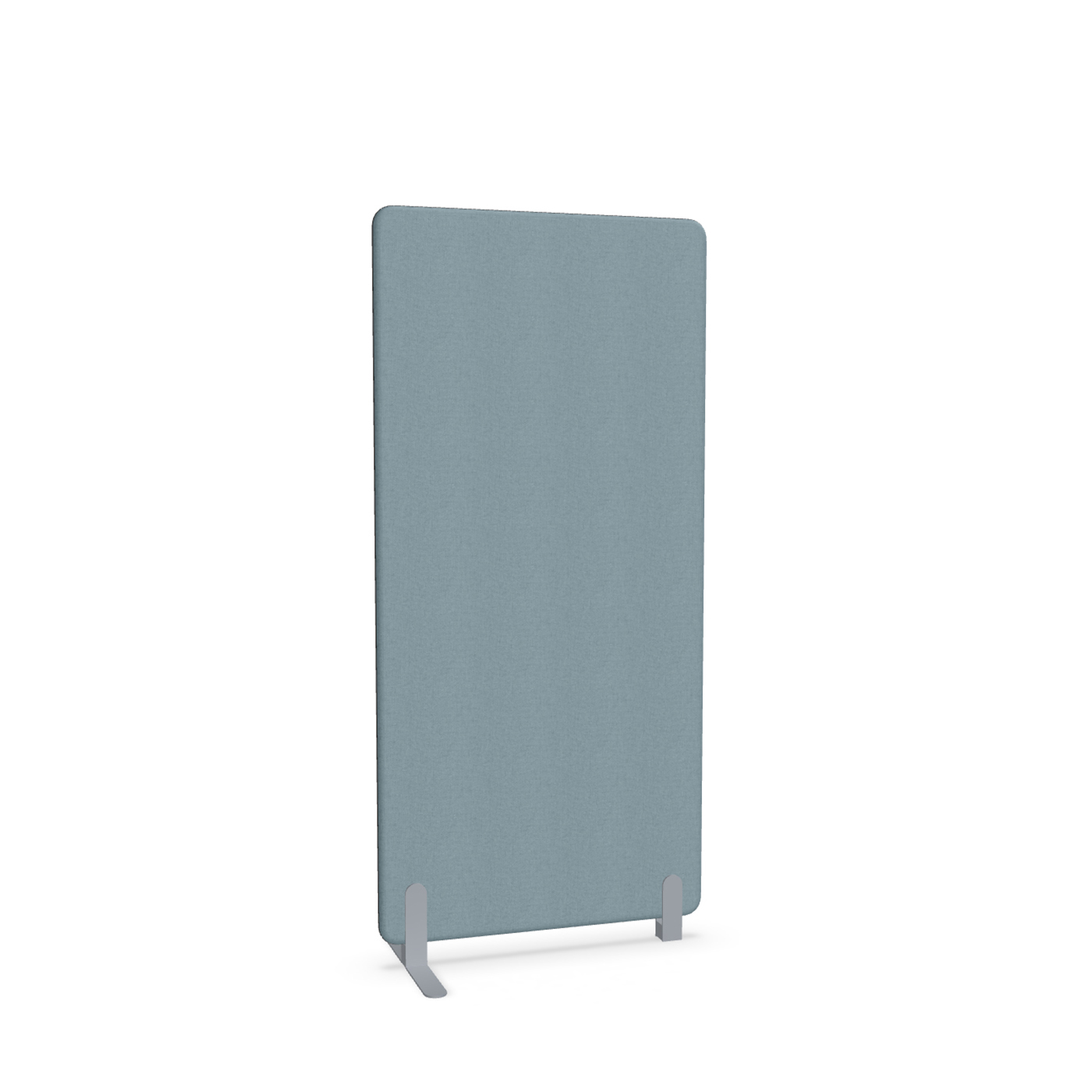 Image of Trennwand Mdd Sonic 80x165 cm, Freistehender Fuss und Distanzfuss, Blau/Silbergrau, Neu