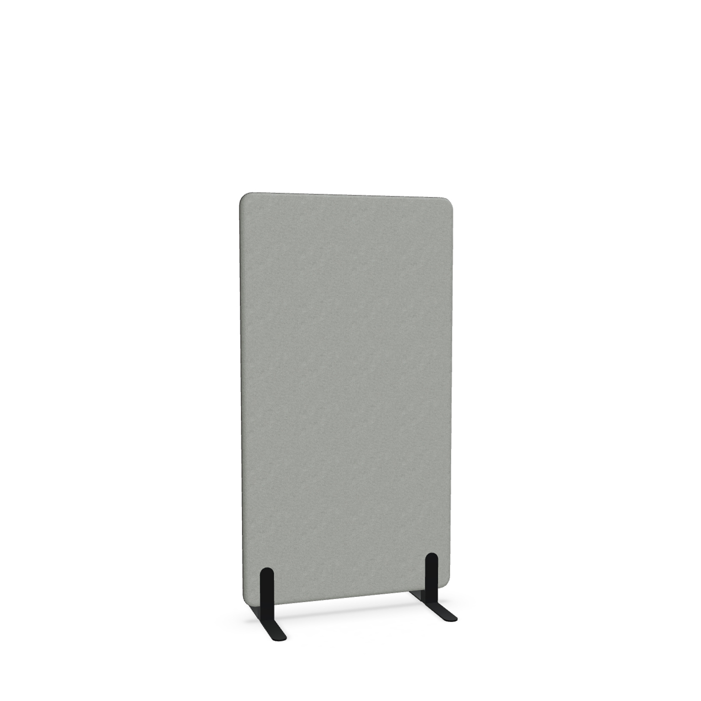 Image of Trennwand Mdd Sonic 80x145 cm, Freistehende Füsse, Grau/Schwarz, Neu