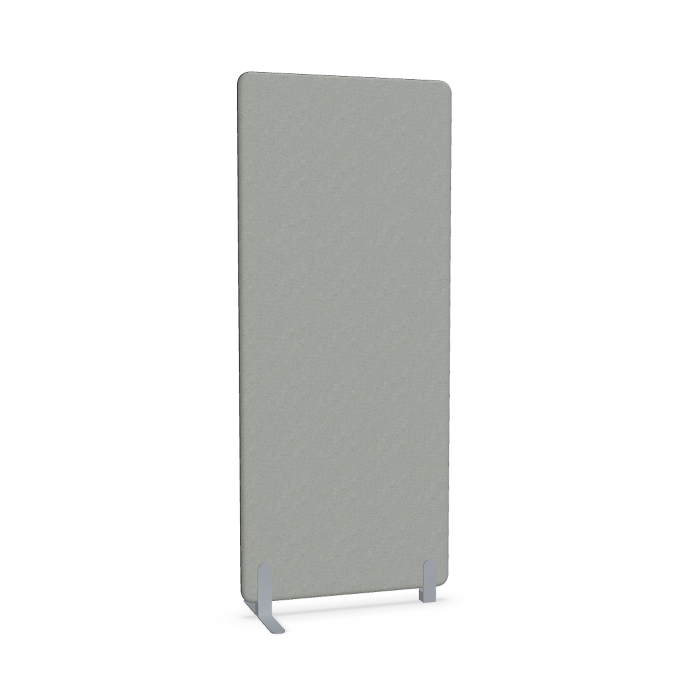 Image of Trennwand Mdd Sonic 80x185 cm, Freistehender Fuss und Distanzfuss, Grau/Silbergrau, Neu