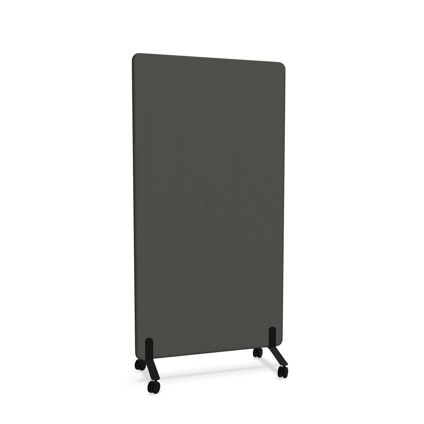 Image of Trennwand Mdd Sonic 100x185 cm, auf Rollen, Schwarz/Schwarz, Neu