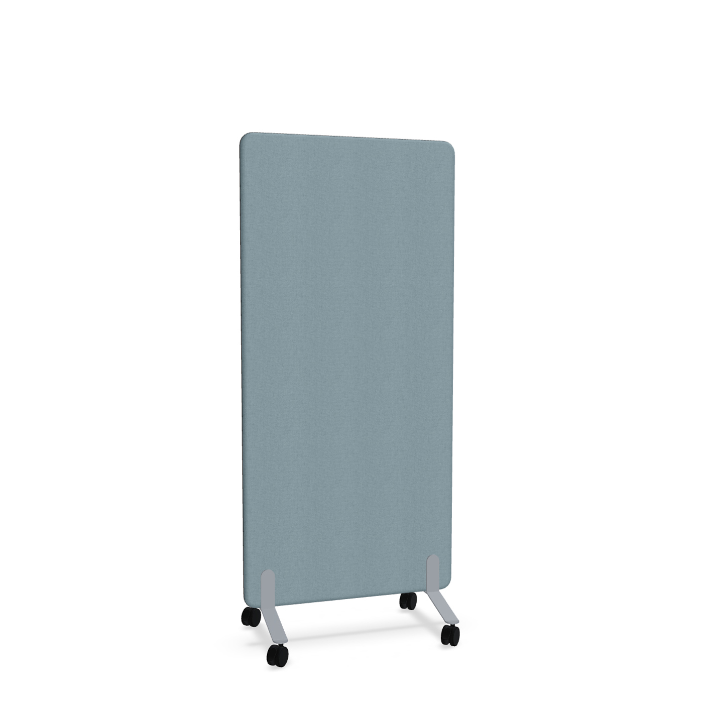 Image of Trennwand Mdd Sonic 80x165 cm, auf Rollen, Blau/Silbergrau, Neu