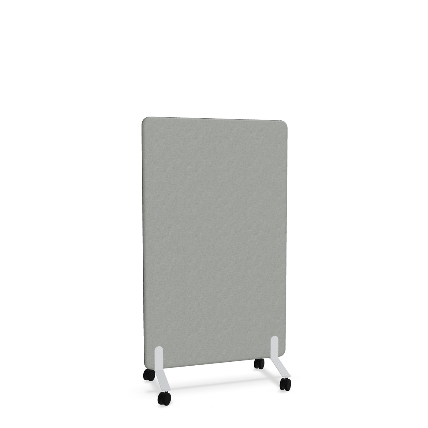 Image of Trennwand Mdd Sonic 90x145 cm, auf Rollen, Grau/Weiss, Neu