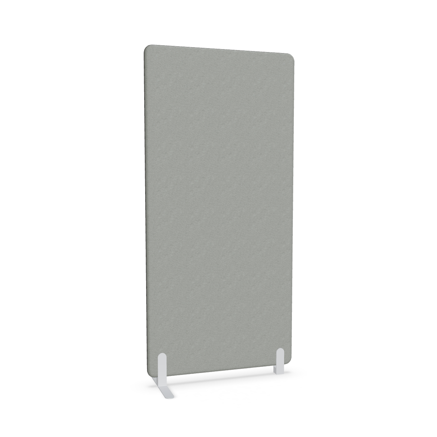 Image of Trennwand Mdd Sonic 90x185 cm, Freistehender Fuss und Distanzfuss, Grau/Weiss, Neu
