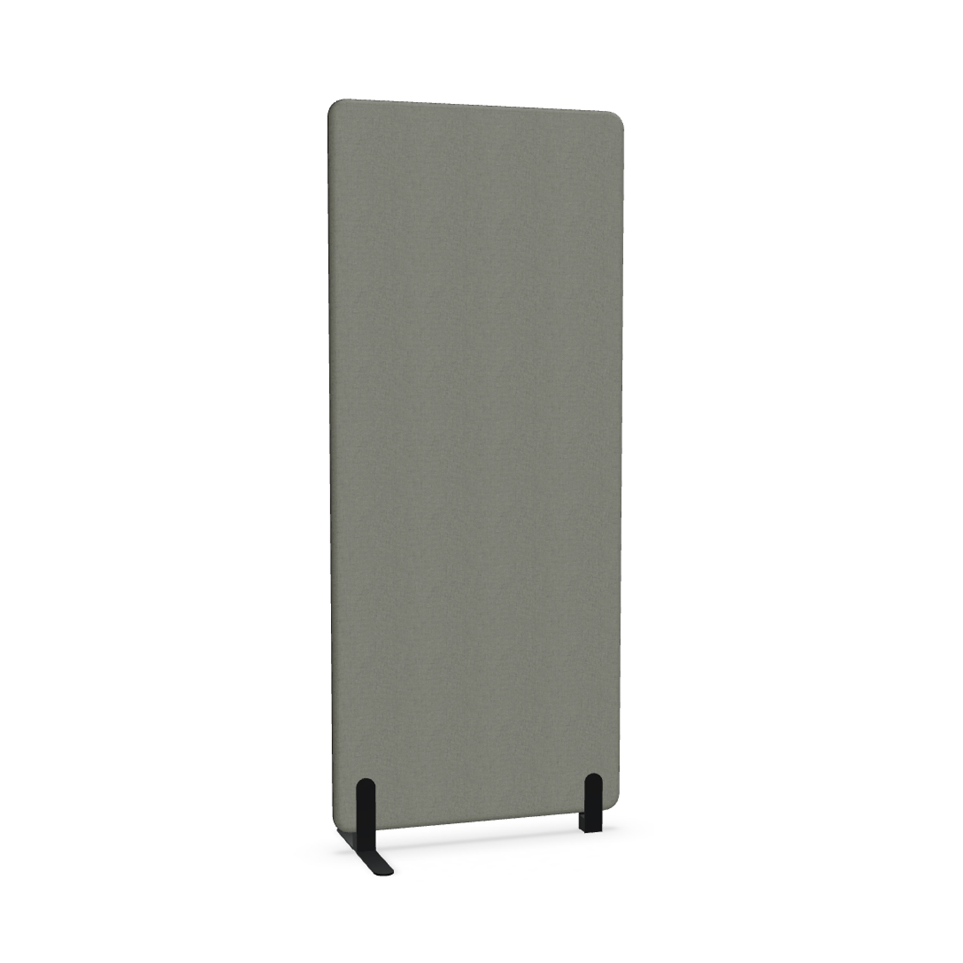 Image of Trennwand Mdd Sonic 80x185 cm, Freistehender Fuss und Distanzfuss, Anthrazit/Schwarz, Neu
