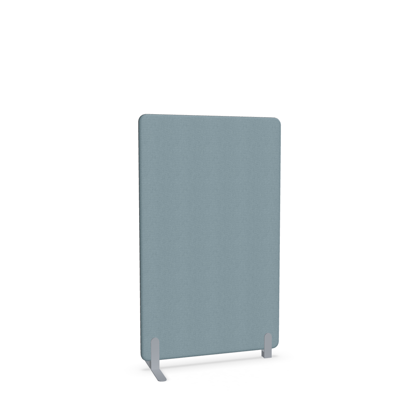 Image of Trennwand Mdd Sonic 90x145 cm, Freistehender Fuss und Distanzfuss, Blau/Silbergrau, Neu