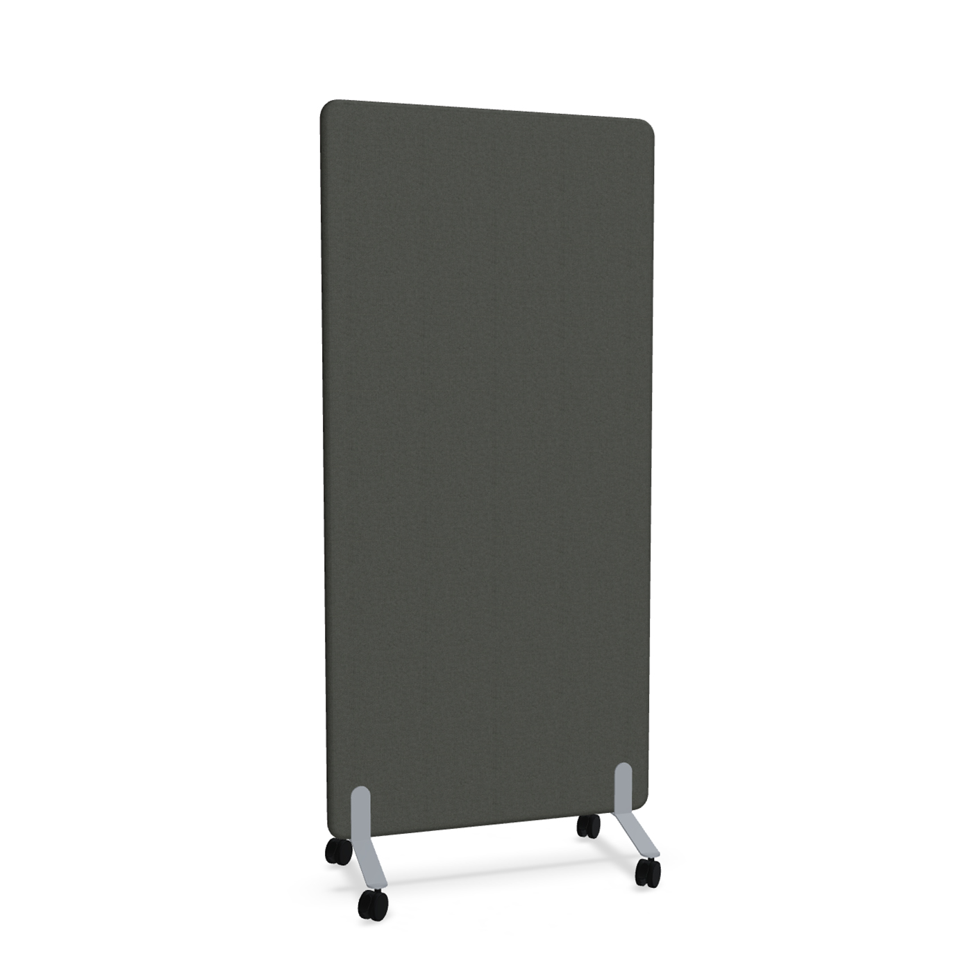 Image of Trennwand Mdd Sonic 90x185 cm, auf Rollen, Schwarz/Silbergrau, Neu
