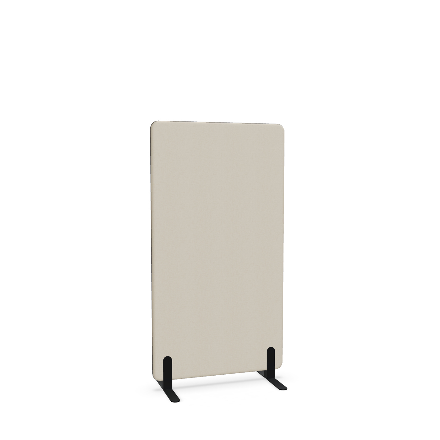 Image of Trennwand Mdd Sonic 80x145 cm, Freistehende Füsse, Beige/Schwarz, Neu