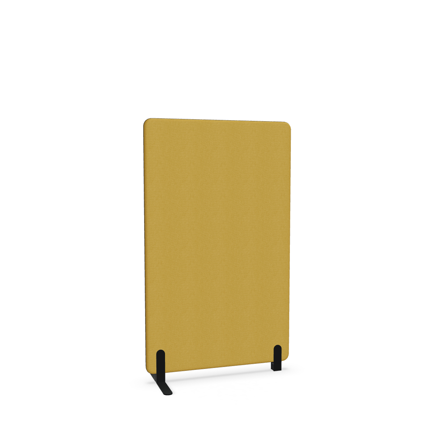 Image of Trennwand Mdd Sonic 90x145 cm, Freistehender Fuss und Distanzfuss, Gelb/Schwarz, Neu